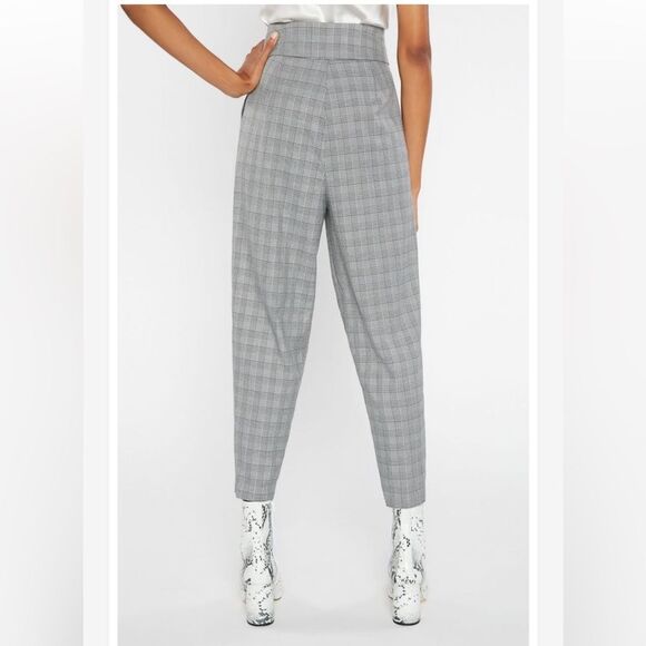 NWT Cinq à Sept Serenity Plaid Pleated Pants Sz 4 Hight Rise Preppy Office - Picture 4 of 15